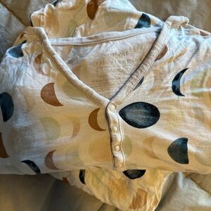 Little Sleepies White and Brown Pajama Sets